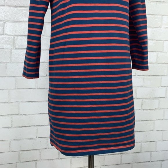 Joie Shift Dress Striped Knit Winberry Navy Blue Mini Stretch Preppy Nautical S - Picture 5 of 10